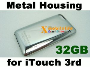 32GB Metal Back Housing Case Shell for iPod Touch 3rd Gen