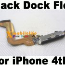 Black Bottom USB Data Charge Dock Port  Connector Flex Ribbon for iPhone 4th Gen 16GB 32GB