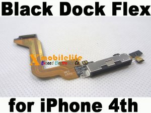 Black Bottom USB Data Charge Dock Port  Connector Flex Ribbon for iPhone 4th Gen 16GB 32GB