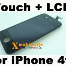 Black Touch Digitizer Glass Screen LCD Display Assembly for iPhone 4th Gen 16GB 32GB