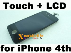 Black Touch Digitizer Glass Screen LCD Display Assembly for iPhone 4th Gen 16GB 32GB