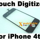 Black Touch Digitizer Glass Screen Faceplate for iPhone 4th Gen 4G 16GB 32GB