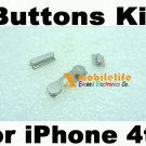 New OEM Metal Side Volume Buttons Top Power On/Off Button key Kit for iPhone 4th Gen 4G 16GB 32GB