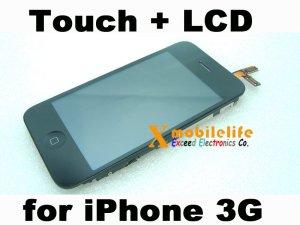 Touch Digitizer Glass Screen LCD Display Plastic Frame for iPhone 2nd Gen 3G 8GB 16GB 32GB