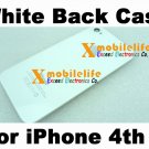 White Back Rear Glass Mirror Panel Case Battery Cover Housing for iPhone 4th Gen 4G 16GB 32GB