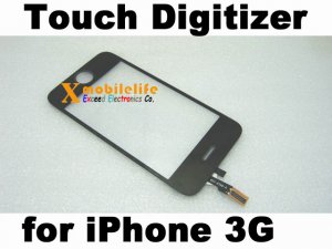 Black Touch Digitizer Glass Screen Faceplate for iPhone 2nd Gen 3G 8GB 16GB 32GB