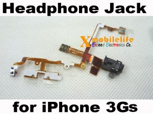 Black Headphone Audio Jack Flex Ribbon Cable for iPhone 3rd Gen 3Gs 8GB 16GB 32GB