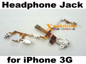 White Headphone Audio Jack Flex Ribbon Cable for iPhone 3rd Gen 3Gs 8GB 16GB 32GB