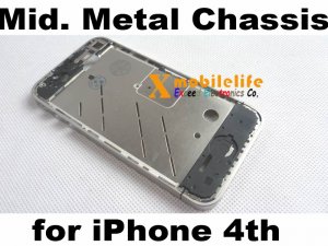 OEM Middle Metal Chassis Plate Panel Chrome Frame Housing for iPhone 4th Gen 16GB 32GB