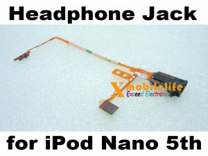 OEM Black Headphone Audio Jack Flex Ribbon Cable for iPod Nano 5th Gen 8GB 16GB
