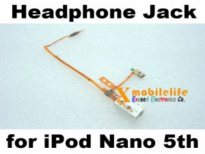 OEM White Headphone Audio Jack Flex Ribbon Cable for iPod Nano 5th Gen 8GB 16GB