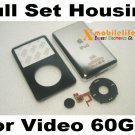 Full Set Front Faceplate Housing Back Case Clickwheel for iPod 5th Gen Video 60GB Black