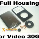 Black Front Faceplate Fascia Housing Back Case Clickwheel for iPod 5th Gen Video 30GB