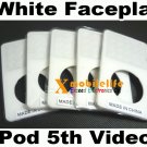 5pcs/lot White Front Faceplate Fascia Housing Case Cover for iPod 5th Gen video 30GB 60GB 80GB