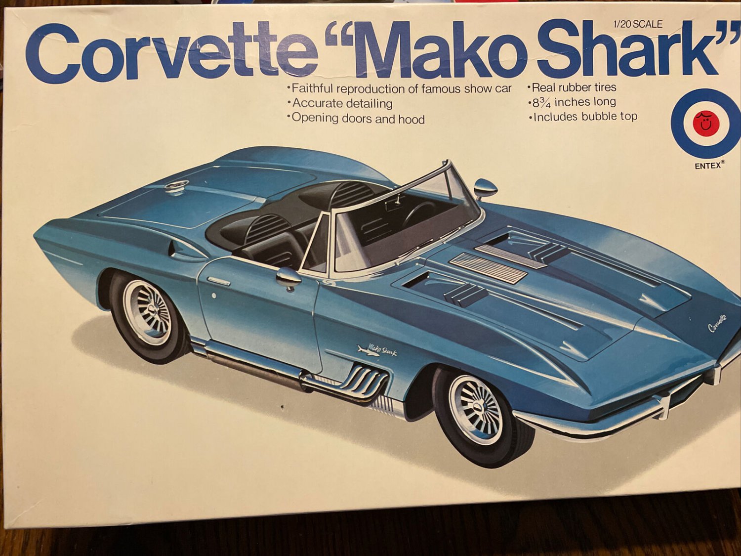 CORVETTE MAKO SHARK KIT 1/20 Scale Entex 9307 Vintage