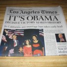 LA Times-Barack Obama Wins US Presidency story 11/05/08