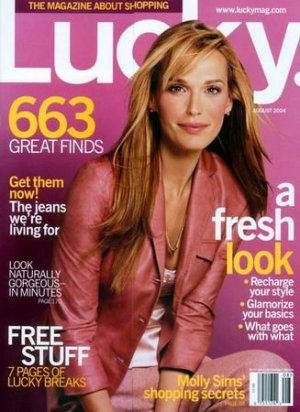 Lucky Magazine-Molly Sims Cover 08/2004