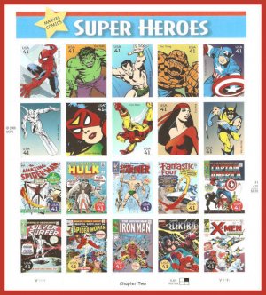 Marvel Super Heroes US Commemorative Postage Stamps