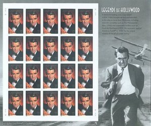 Cary Grant Sheet of 20 US .37cents Postage Stamps