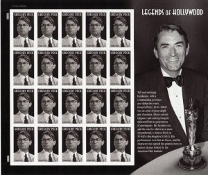 USA Gregory Peck forever stamp sheet (20 stamps)