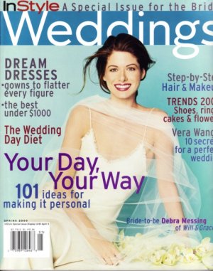 Weddings In Style Magazine-Debra Messing Cover 04/2000