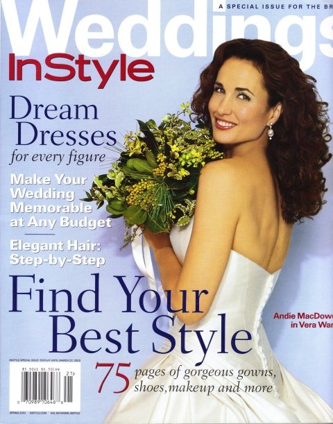 Dream and dress. Wedding Andie MACDOWELL. Свадебные платья на обложках журнала. Марина ерёменко на обложках журналов. Немецкий журнал шпилька.