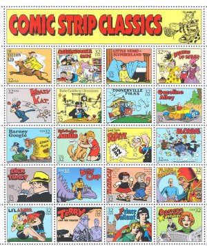 USA Comic Strip Classics Stamps 32cents each X 20 (20 stamps)
