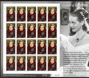 USA Bette Davis 42 cents stamp sheet (20 stamps)