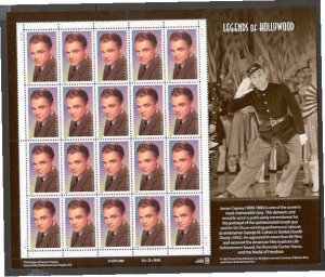 USA James Cagney 33 cents stamp sheet (20 stamps)