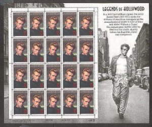 USA James Dean 32 cents stamp sheet (20 stamps)