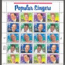 UNITED STATES 29C POPULAR SINGERS SHEET STAMPS MINT