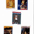 5 Assorted Magic Johnson NBA Basketball Cards