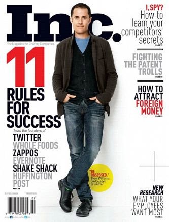 INC MAGAZINE 02/2013 NEW Evan Williams Cover