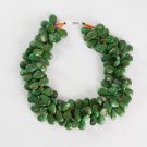 Green Turquoise Necklace with Amber Detail