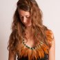 Feather Necklace with Turquoise Detail
