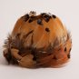 Black and Brown Feather Bun Wrap
