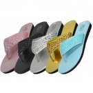 Sequin Thong Sandals Flips Flops Gold