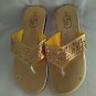 Sequin Thong Sandals Flips Flops Gold
