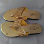 Sequin Thong Sandals Flips Flops Gold