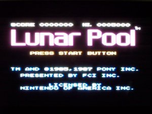 Lunar Pool Nintendo NES Cart Only + Bonus Game WORKS