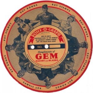 WWII Gem Razors Voice O Graph Record