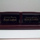 Johnnie Walker Red & Black Label Mahogany Wood Stand