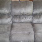 Franklin Dual Reclining Sofa w/Massage Micro suede EUC
