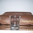 Dewars 12 Brown Leather Travel Bag NWOT & Rocks Glass!!