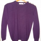 Plum Sweater with Buttons on Shoulder