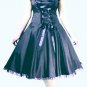 Gothic corset lace-up full dress BLACK 3X 24