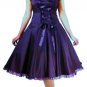 50's Retro Full Swing Corset Lace-up Dress PURPLE 24