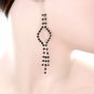 Vintage black rhinestone chandieler earrings