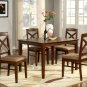 Lisbon 5-PC Rectangular Dinette Kitchen Table Set-Size 36"x 48".  In Mahogany.  SKU: LB5-MAH