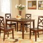 Lisbon 5-PC Rectangular Dinette Kitchen Table Set-Size 36"x 48".  In Espresso.  SKU: LB5-ESP